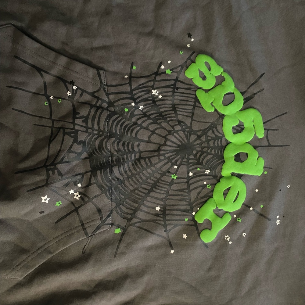 Spider Graphic Tee in Black and Green